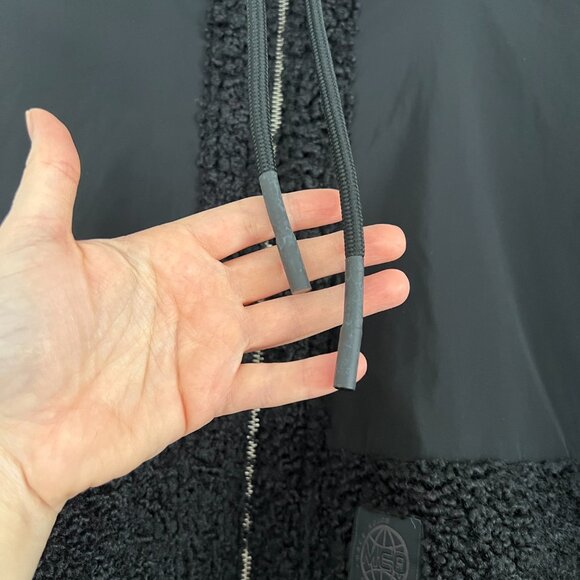 McQ Alexander McQueen Half-Zip Mixed-Media Pullover Track Jacket Black size 46 - Picture 11 of 16